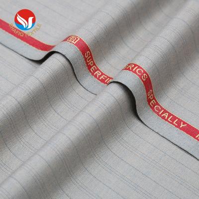 China Hot Selling Saudi English Muslim Selvedge Fabric Italy Anti-Static Technology TR Shine Winter Men's Uniform Tailoring Fabric for sale