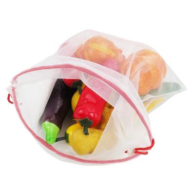 China OEM / ODM Buying Custom Mesh Product Bags ECO Drawstring Net For Fruits And Vegetables for sale