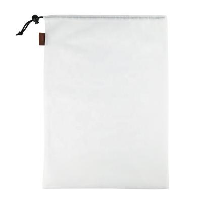 China Reusable OEM / ODM Produce Custom Washable Reusable Net Bags ECO Organic Cotton Packaging Mesh With Logo for sale