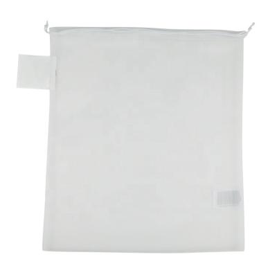 China OEM/ODM Washable Laundry Bag Custom Small White Drawstring Mesh Bag For Clothes for sale