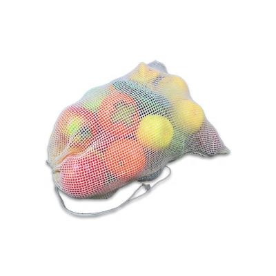 China OEM/ODM Reusable Mesh Bags with Drawstring for Fruits and Vegetables Cotton Grocery Washable Drawstring Net for sale