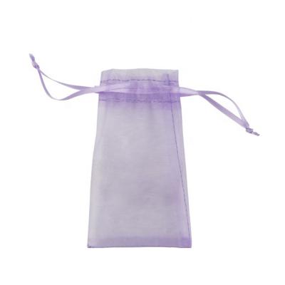 China Reusable Jewelry Boutique Gift Organza Net Mesh Bag Small Drawstring With Custom Logo for sale