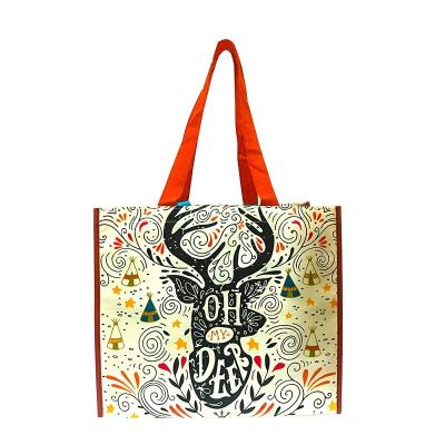 China OEM/ODM Reusable Grocery Tote Bag Custom Printed Luxury Gift REPT Shopping Bag Recycled REPT Bag for sale