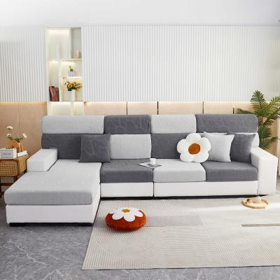 China Soft Color Matching Large Sheet Sectional Elastic Stretch Sofa Cover For Cover L Shape Armchair Hotel Couch Covers for sale