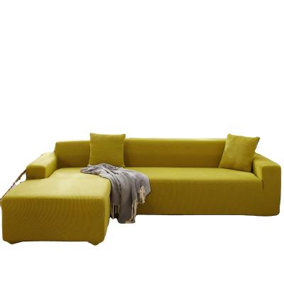 China Wholesale Soft Elastic Stretch 1/2/3/4/5 Seat Sofa Slipcovers For Protector Emerald Yellow Sofa Cover Case Remova for sale