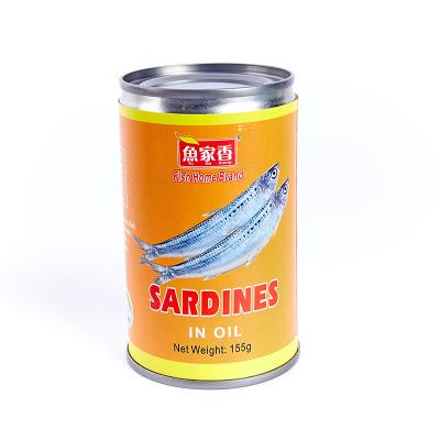 China 155g canned canned sardine canned in tomato sauce in oil in brine for sale