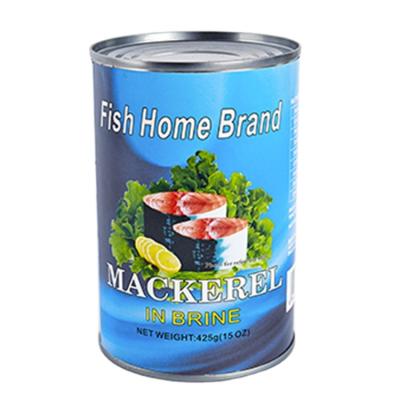 China Good Taste Canned Canned Seafood 425g Tin Fish Mackerel Canned In Brine for sale