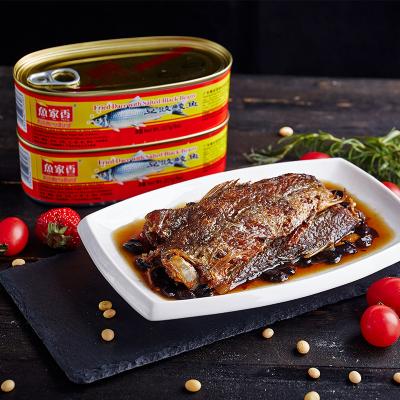 China Canned Canned Fish 227g Canned Fried Dace With Salted Black Beans for sale