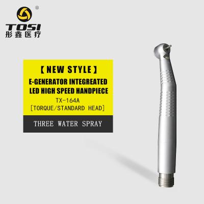 China E-Generator LED Metal Handpiece TOSI 3 seriers Water Jet Thrust Bottom 164 Dental High Speed ​​Handpiece 2/4 Hole for sale