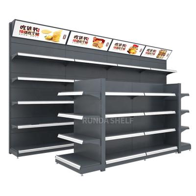 China Single Sided Heavy Duty Oil Display Stand Supermarket Display Shelf Supermarket Grain And Store Shelf for sale