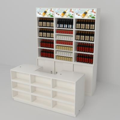 China Durable High Quality Supermarket Cashier Design Round Checkout Counter for sale