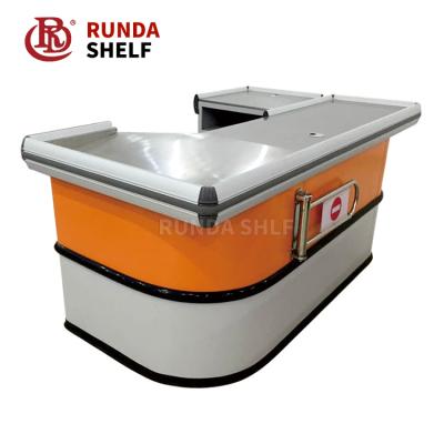 China CC-19 retail store checkout counters for sale with CC-19 conveyor belt for sale