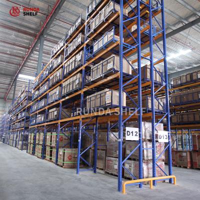 China Stacking Stacking Racks Shelves Warehouse Storage Pallet Rack Selective Orange for sale