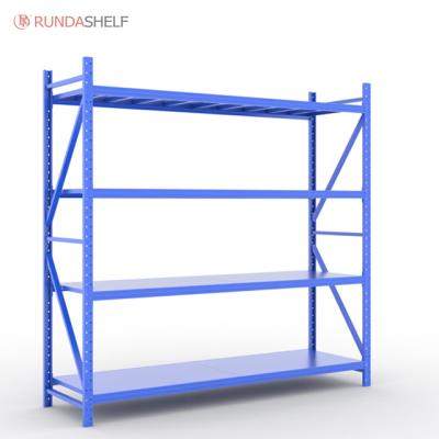 China Easy To Install Medium Duty Warehouse Storage Rack Multilevel Steel Warehouse Shelf Rack With Good Price for sale