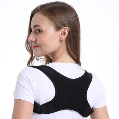 China 2022 New Polyester Posture Corrector Comfortable Breathable Elastic Orthopedic Adjustable Brace Lumbar Back Shoulder Support Belt for sale