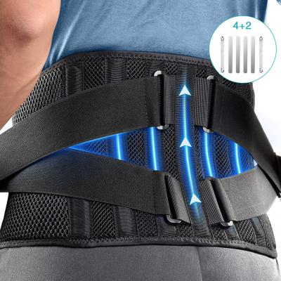 China Comfortable Breathable Lumbar Lumbar Lower Back Brace Support Pain Relief Herniated Disc Back Brace Elastic Waist Support With Removable Pad for sale