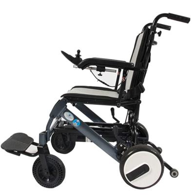 China Aviation-grade Aluminum Alloy Transport Wheelchair Lightweight Smart Control Power Wheelchair For Airplane Metro Train 110*63*96cm for sale