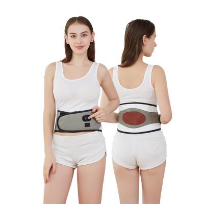 China Portable Cordless Electric Lower Back Pain Relief Belt Stimulation Muscles Universal Waist Heating Massager for sale