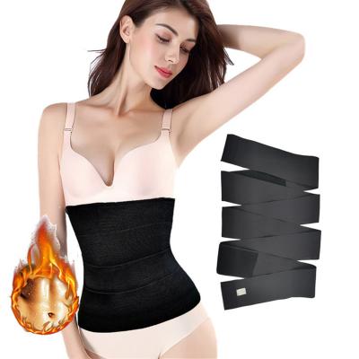 China Long Belly Wraps Women Waist Band Waist Trainer Breathable Shapers Strong Waist Hip Trimmer After Birth Belly Fat Loss Burning Belt for sale