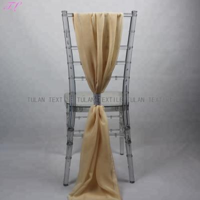 China Drape sash wedding chiffon chair back tie drape sash for chiavari chair for sale