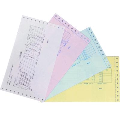 China 100% wood pulp a4 computer printer sheets 9.5*11 2ply 3ply colored NCR paper listing paper for sale