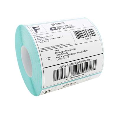 China Waterproof Adhesive Label Shipping Labels 4*6 Paper Roll Adhesive Sticker PVC Labels for sale