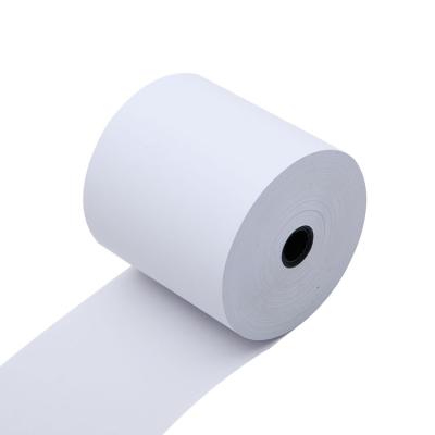 China 80x80 ATM Paper Roll 13*18mm Core Position Cashier Paper 80x70mm Heat Sensitive Thermal Roll for sale