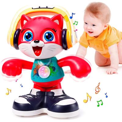 China 2022 Early Made Tail Dancing Cat Toy Robot Non-Toxic Electric Educational Electric Wagging Music&Recording Interactive Cat For Kids Tending Toys for sale