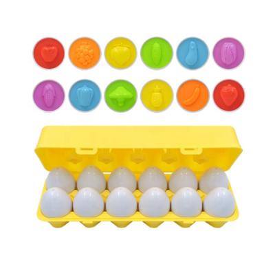 China Eco-friendly intelligent toys shape and color matching eggs for baby and toddlers for sale