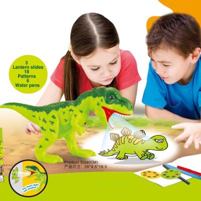 China Hotsale Eco-friendly 3D Projection Educational Learning Toys 2 in 1 Dinosaur Projector Drawing Machine for Kids for sale