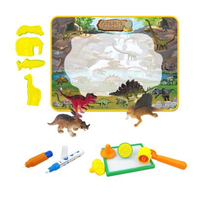 China No Dirty Hands & Large Size Doodle Water Cycle Use Toy Dinosaur Aquadoodle Educational Studying Magic Mat Drawing Mat For Kids for sale