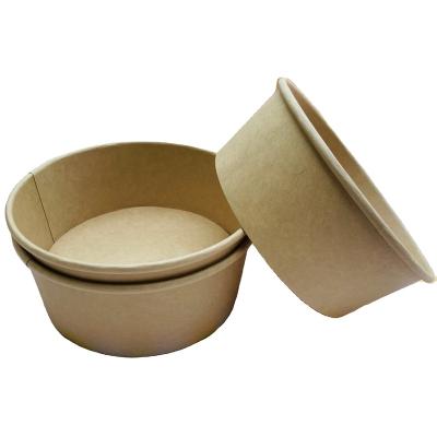 China Disposable Biodegradable And Compostable Round Kraft Paper Bowl for sale