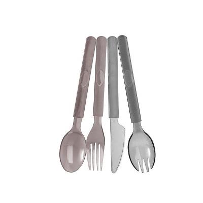 China 2022 hign quality disposable knife and fork spoon plastic disposable tableware cutlery set for sale