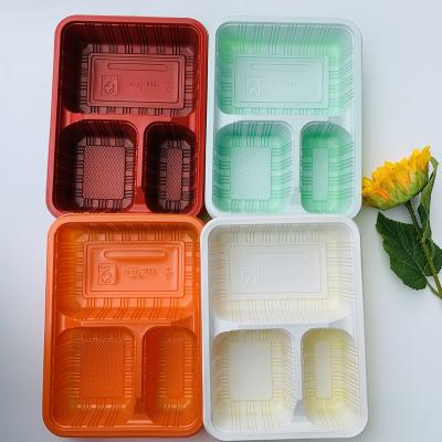 China Eco - Friendly Popular Disposable Plastic 3 4 5 Compartment Takeout Food Container Lunch Box for sale