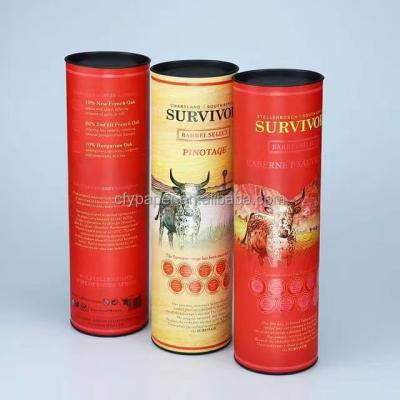 China Factory direct wholesale luxury high-end red wine biodegradable and foreign wine whiskey bottle environmental protection paper packaging tube for sale