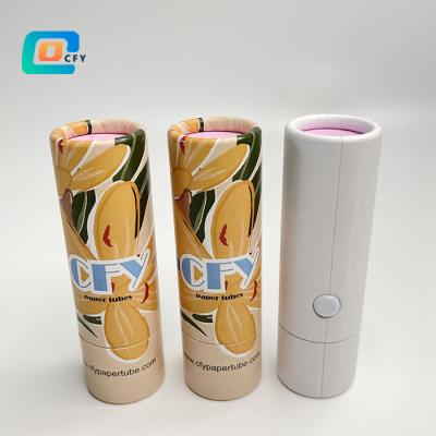 China Recyclable CR Pen Bagasse Tube With Sticker Inside Pulp Fiber Cylinder Cardboard Tube Container Electronic Paper Container for sale