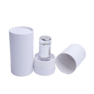 China Recyclable Eco Friendly Custom Cosmetic Paper Cylinder Cardboard Paper Container Cylinder Bottle Lotion Container for sale