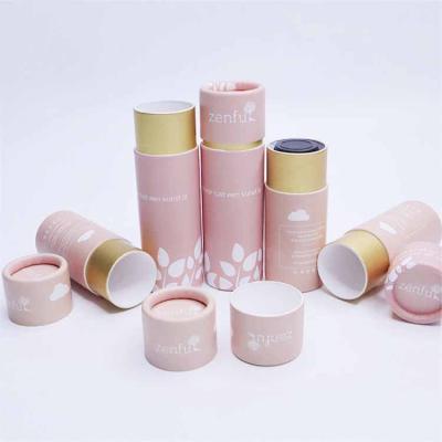 China Eco-Friendly Recyclable Essential Oil Cosmetic Paper Tube Can Cylinder Bottle Paper Tubes To Bottle Cardboard Container Tubes for sale