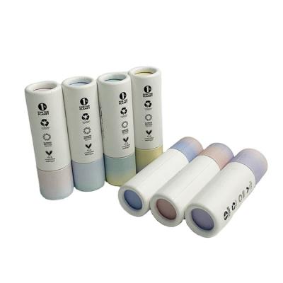 China Recyclable Sky And Earth Cover Lip Balm Tubes 0.3oz Deodorant Safe Lift The Paper Container Lip Gloss Tubes Paper Packaging for sale