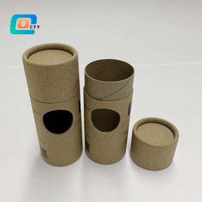 China Recyclable Custom Round Cardboard Household Pet Paper Tube Recyclable Tube Packaging Box With Window Gift Paper Container for sale