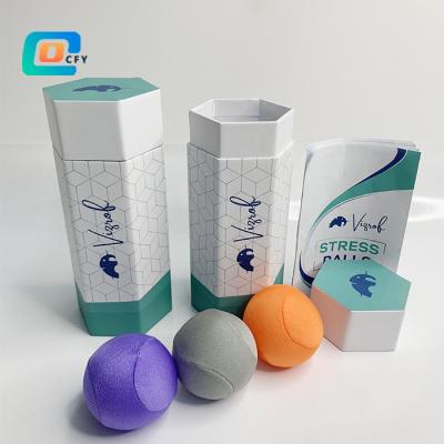 China Professional Factory Direct Sales Shenzhen Design Polygon Hexagon Decompression Ball Exquisite Bath Ball Baseball Professional Tube for sale