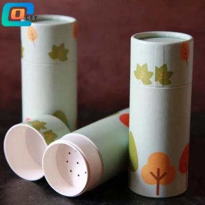 China Customized Biodegradable With Silver Cosmetic Loose Luxury Paper Gold Skincare Packaging Tube Design Custom Fortress Powder OEM for sale