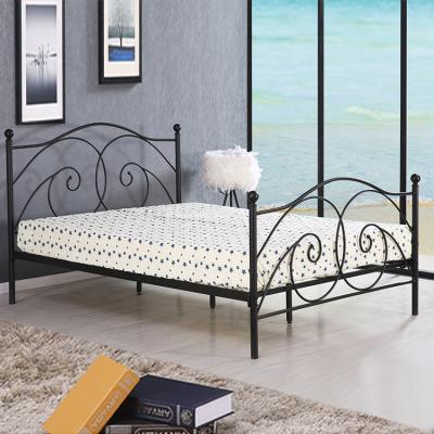 China Metal Frame Metal Queen Comfortable Metal Bed Latest Double Bed Durable High Quality Luxury Design for sale