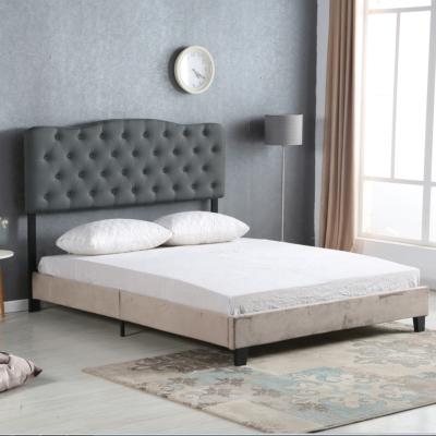 China Modern Upholstered Home Bed Room Furniture Queen Size Beds for sale