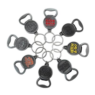 China Sustainable Promotional Metal Multi Type Portable Head Chain Beer Bottle Opener Souvenir With Custom Logo for sale