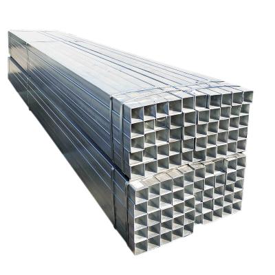 China Hot Sale Q235B Structural Pipe Mild Steel Tube Pre Galvanized Square Hot Dipped Galvanized Rectangular Steel Tube for sale