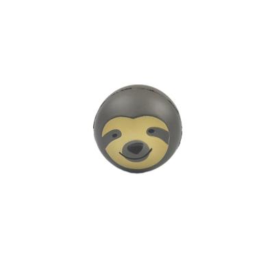 China Popular In Stock Brain Stress Ball Brown Sloth Animal Anti Stress Ball Custom Logo PU Stress Ball for sale