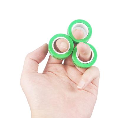 China Innovative Cheap Magnetic Rings Hand Spinner Spin Toy Set Spinner Toys Magnetic Stacking Rings Toy for sale