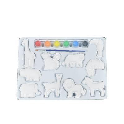 China Toy Amazon Top Sale Children Educational Funny Toys 3D Toys Mold Animal Gypsum Educational Painting Creative Painting Toy for sale