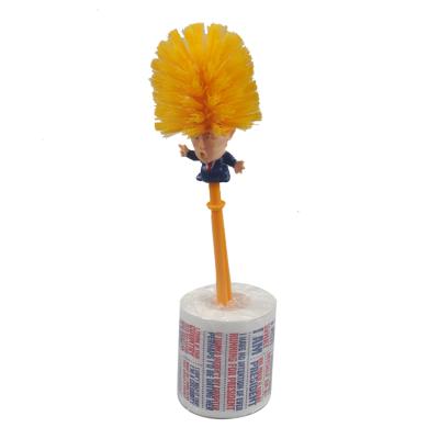 China Viable Creative Novelty and Gag Toys Bathroom Cleaning Brush Cleaner Paper Towel Toilet Play Brush for sale